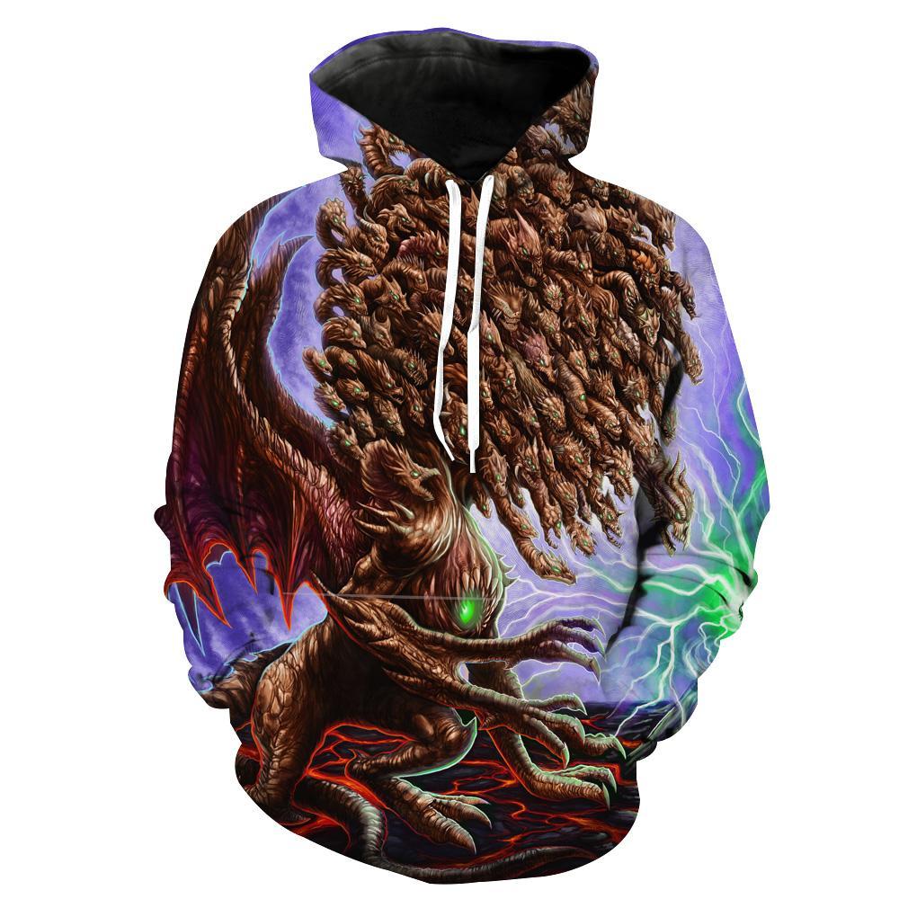 100 Head Dragon Epic Fantasy Dragon Hoodie 3D