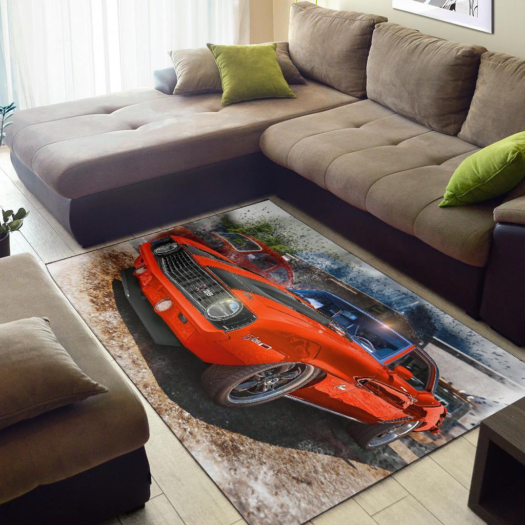 1969 Orange Chevy Camaro Muscle Car Art Area Limited Edition Rug 2 1969 Orange Chevy Camaro Muscle Car Art Area Limited Edition Rug
