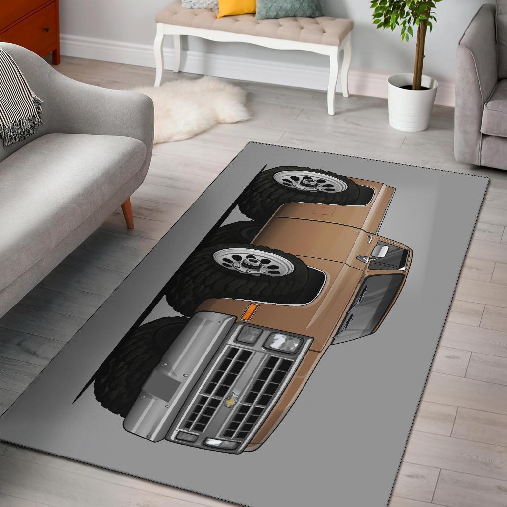 1986 Chevy 4x4 Truck Car Art Area Limited Edition Rug 2 1986 Chevy 4×4 Truck Car Art Area Limited Edition Rug