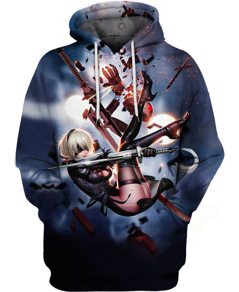 2b Black Dress Hoodie 3D 10 2b Black Dress Hoodie 3D