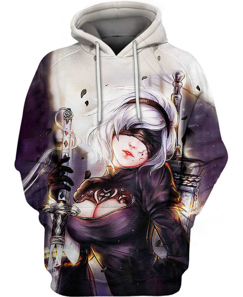 2b Blindfold Hoodie 3D 3 2b Blindfold Hoodie 3D