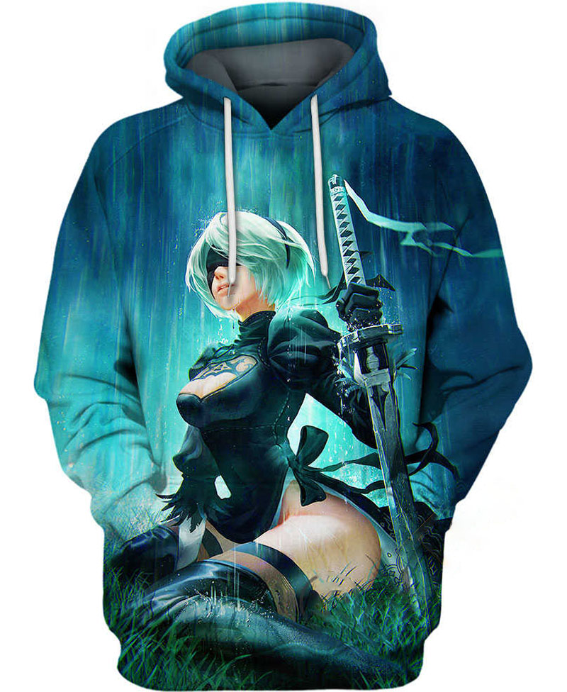 2b Crying Hoodie 3D