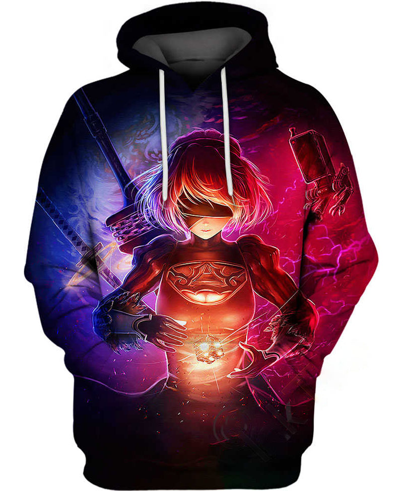 2b Nier Automata Hoodie 3D