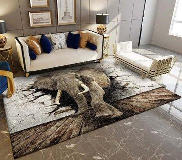3d Elephant Area Limited Edition Rug