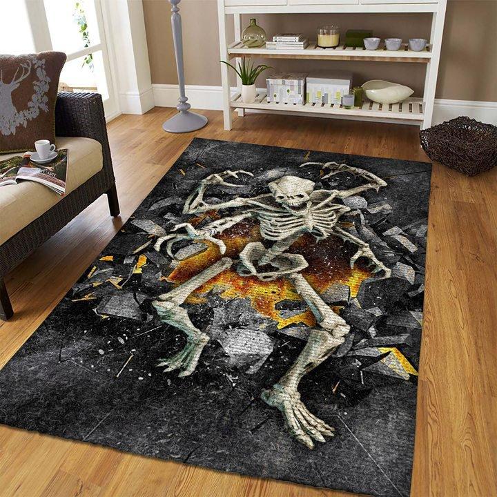 3d Skeleton Halloween Area Limited Edition Rug