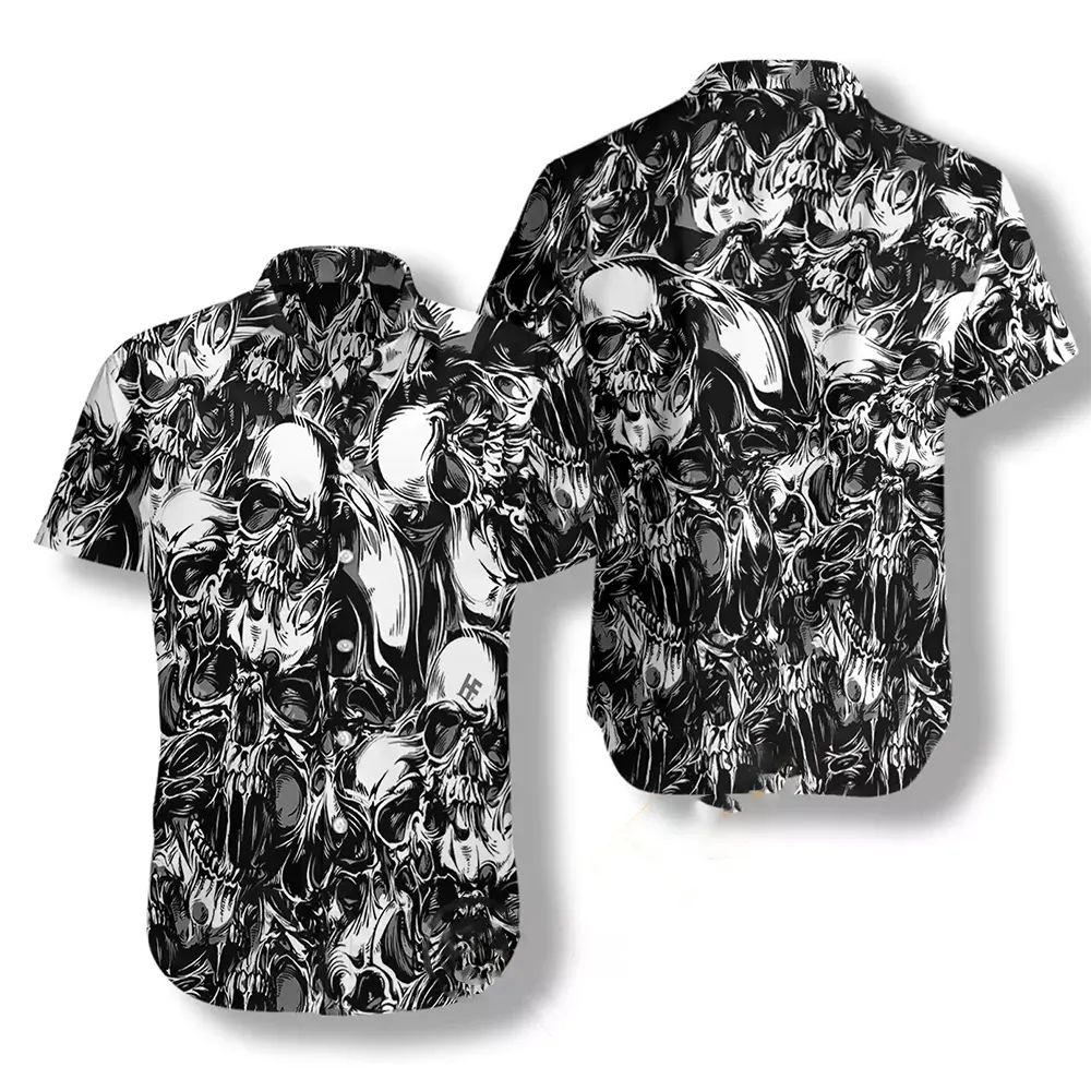 3d Skull Pattern Hawaiian shirts