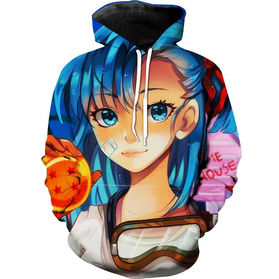 4 Star Ball Bulma Dragon Ball Sexy Hoodie 3D 3 4 Star Ball Bulma Dragon Ball Sexy Hoodie 3D