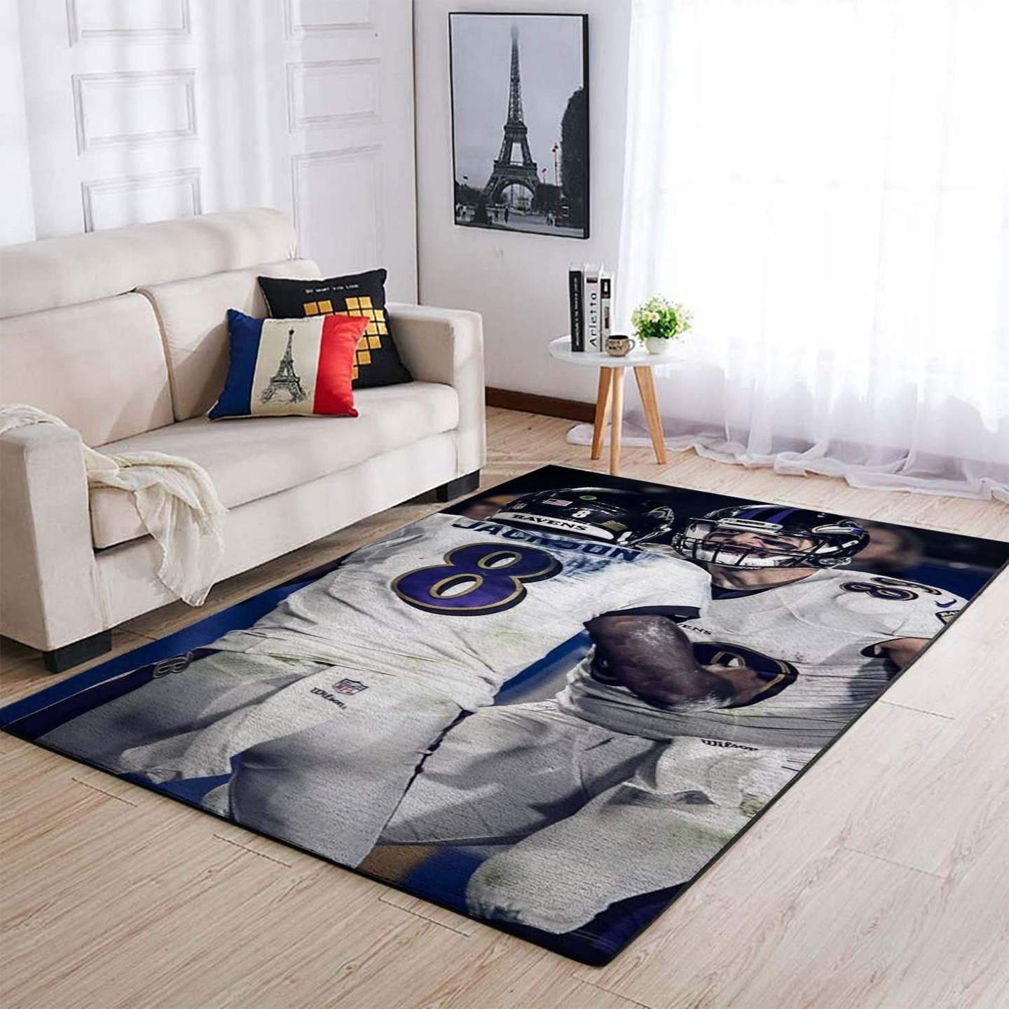 8 & 89   Baltimore Ravens Area Limited Edition Rug