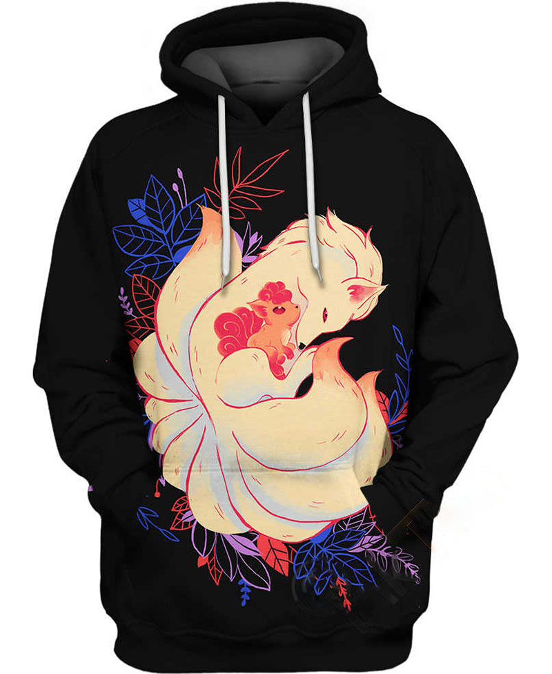9-tailed Ninetales Hoodie 3D 3 9-tailed Ninetales Hoodie 3D