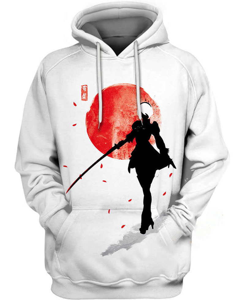 A Yorha Android Ink Hoodie 3D