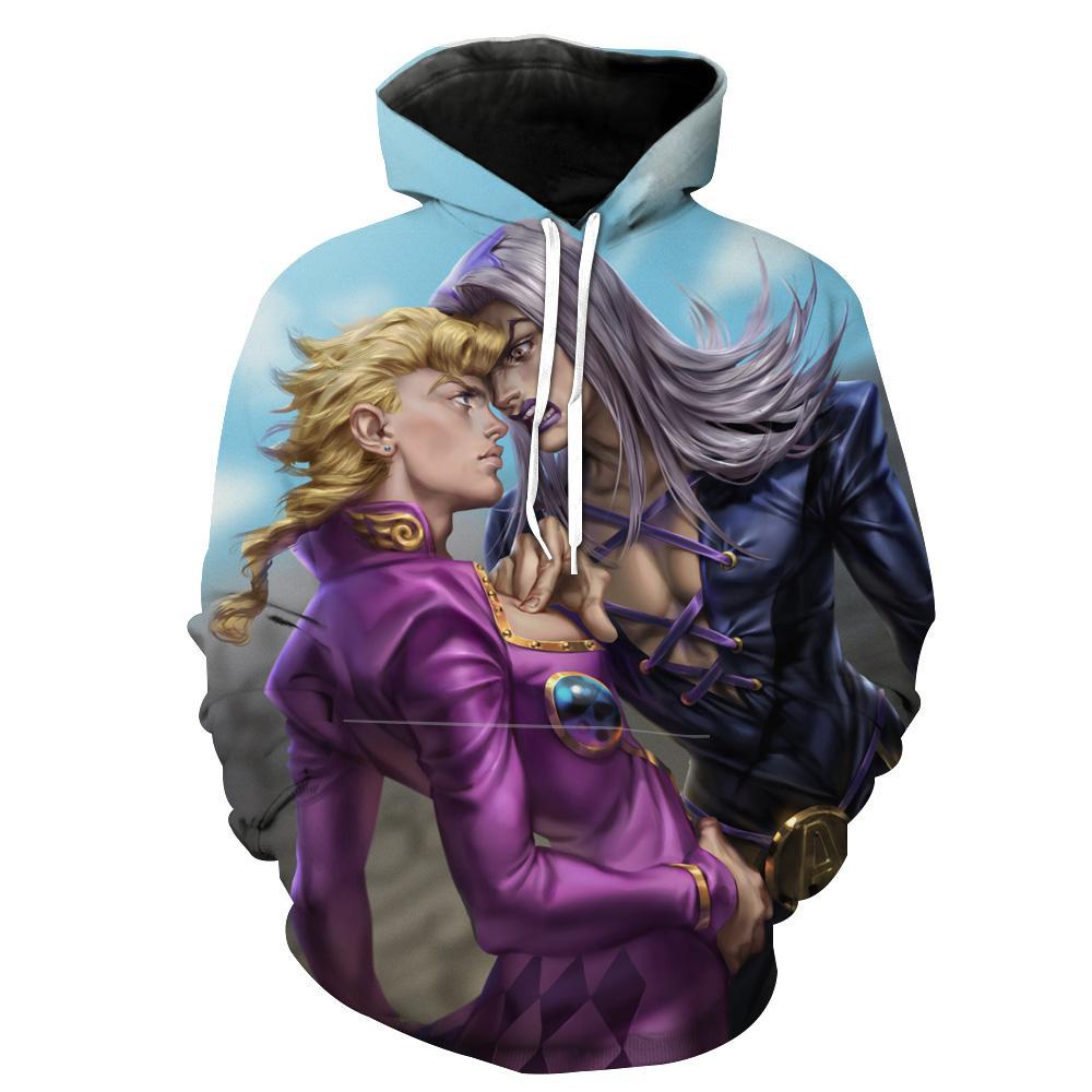 Abbacchio And Giorno Golden Wind Jojo Bizarre Hoodie 3D 2 Abbacchio And Giorno Golden Wind Jojo Bizarre Hoodie 3D