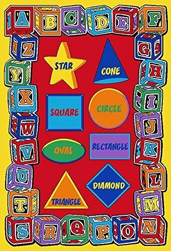Abc Shapes Childrens School Classroom Educational Playmat Rug 9 Abc Shapes Childrens School Classroom Educational Playmat Rug