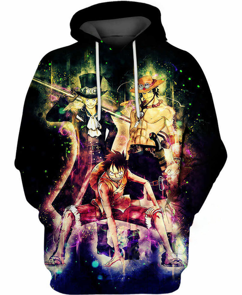 Ace Sabo Luffy Hoodie 3D