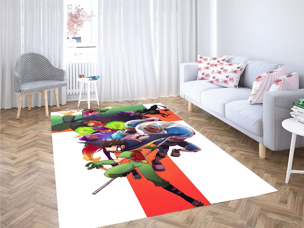 Action Teen Titans Cartoon Living Room Modern Carpet Rug 4 Action Teen Titans Cartoon Living Room Modern Carpet Rug