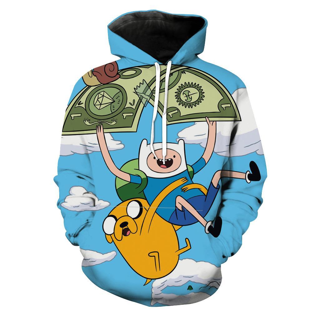 Adventure Time Group Finn And Jake Hoodie 3D
