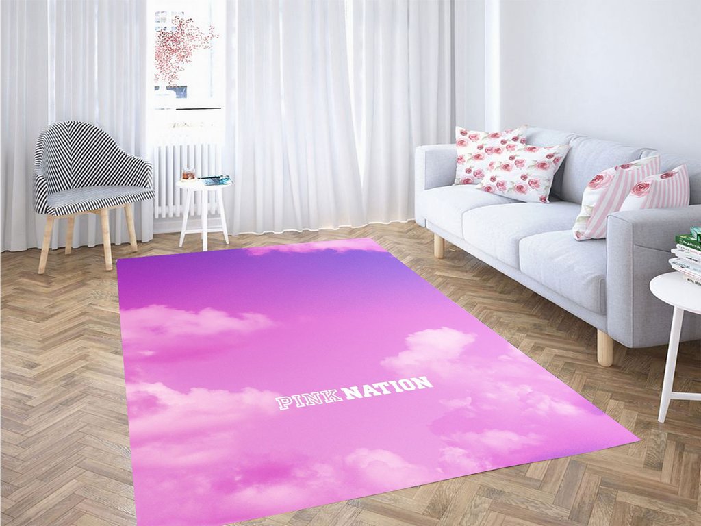 Aesthetic Cloud Pink Nation Living Room Modern Carpet Rug