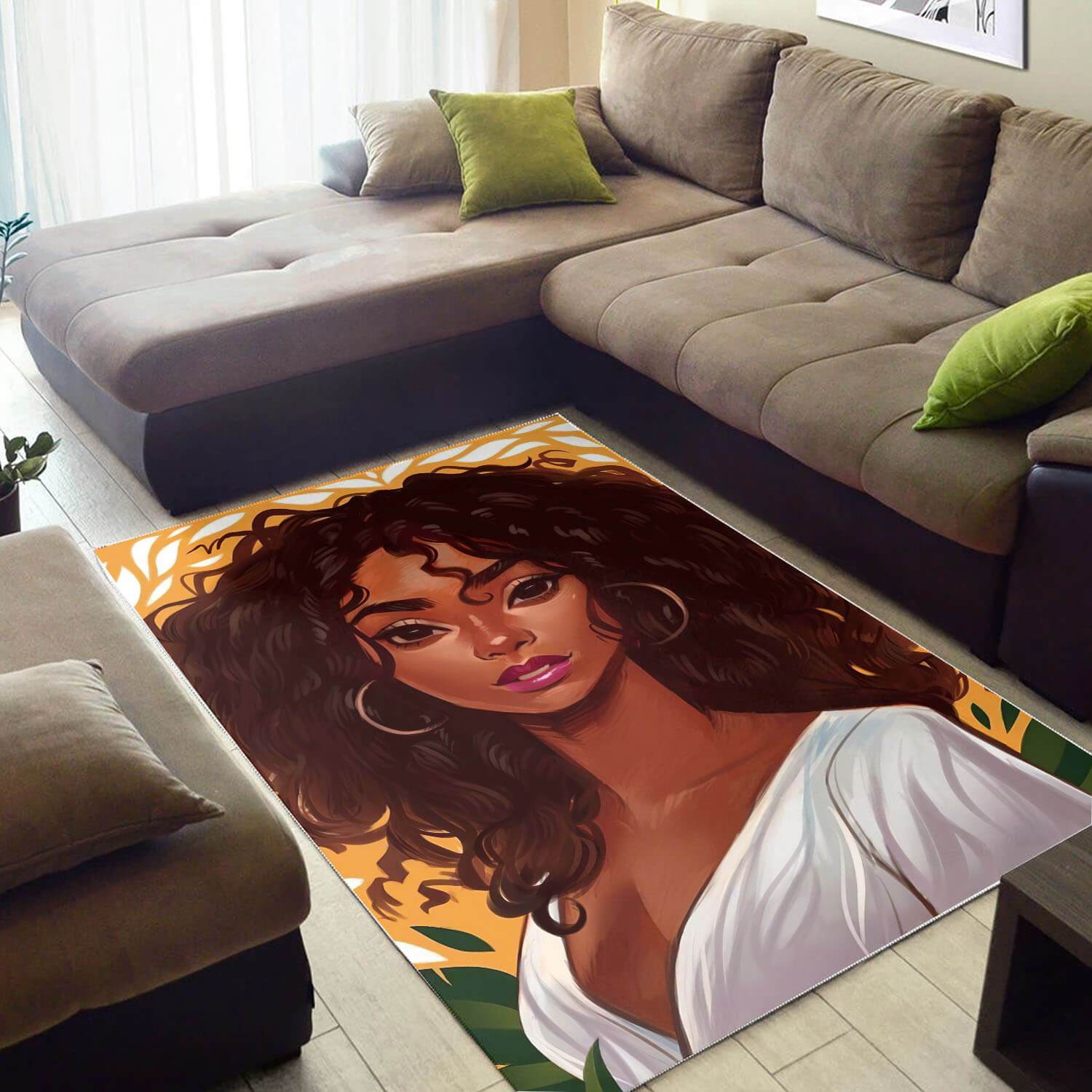 African American Beautiful Black Afro Lady Carpet Afrocentric Living Room Ideas Rug 1 African American Beautiful Black Afro Lady Carpet Afrocentric Living Room Ideas Rug