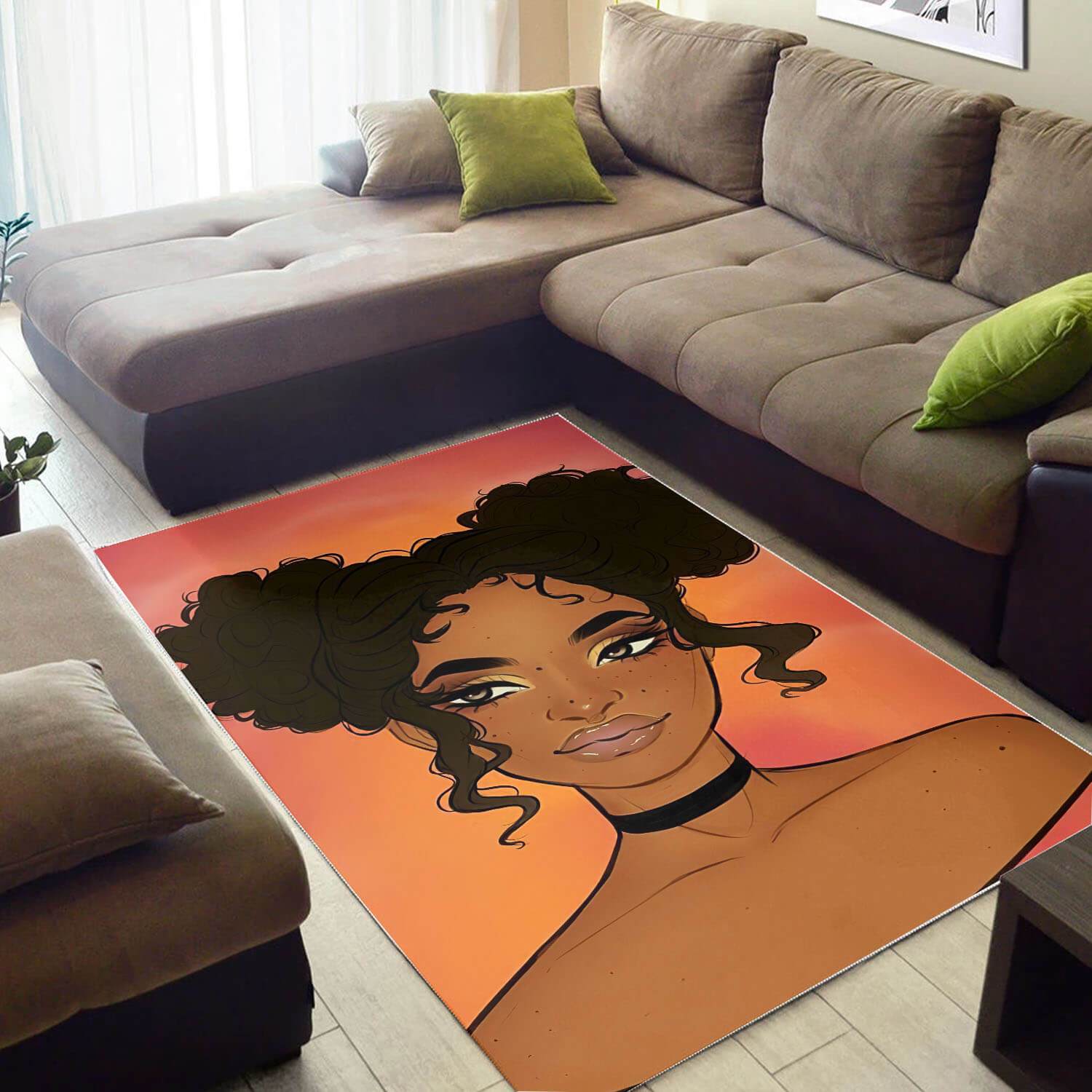 African American Beautiful Black Girl Afro Print Floor Afrocentric Decorating Ideas Rug 1 African American Beautiful Black Girl Afro Print Floor Afrocentric Decorating Ideas Rug