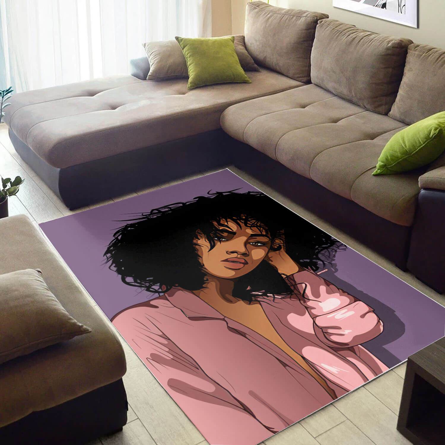 African American Beautiful Black Girl Magic Print Carpet Modern Afrocentric Rug 2 African American Beautiful Black Girl Magic Print Carpet Modern Afrocentric Rug