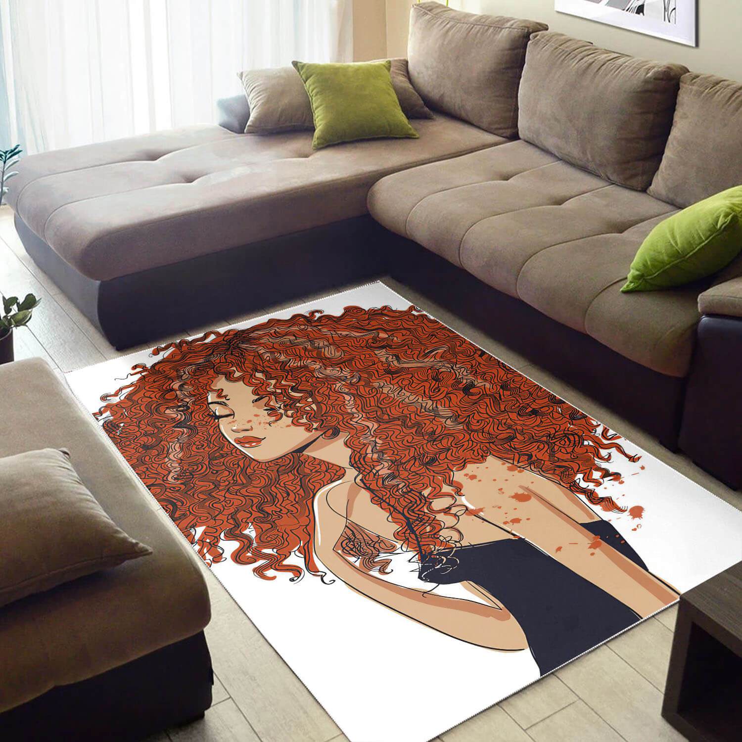 African American Beautiful Black Girl Print Carpet Afrocentric Rug 3 African American Beautiful Black Girl Print Carpet Afrocentric Rug