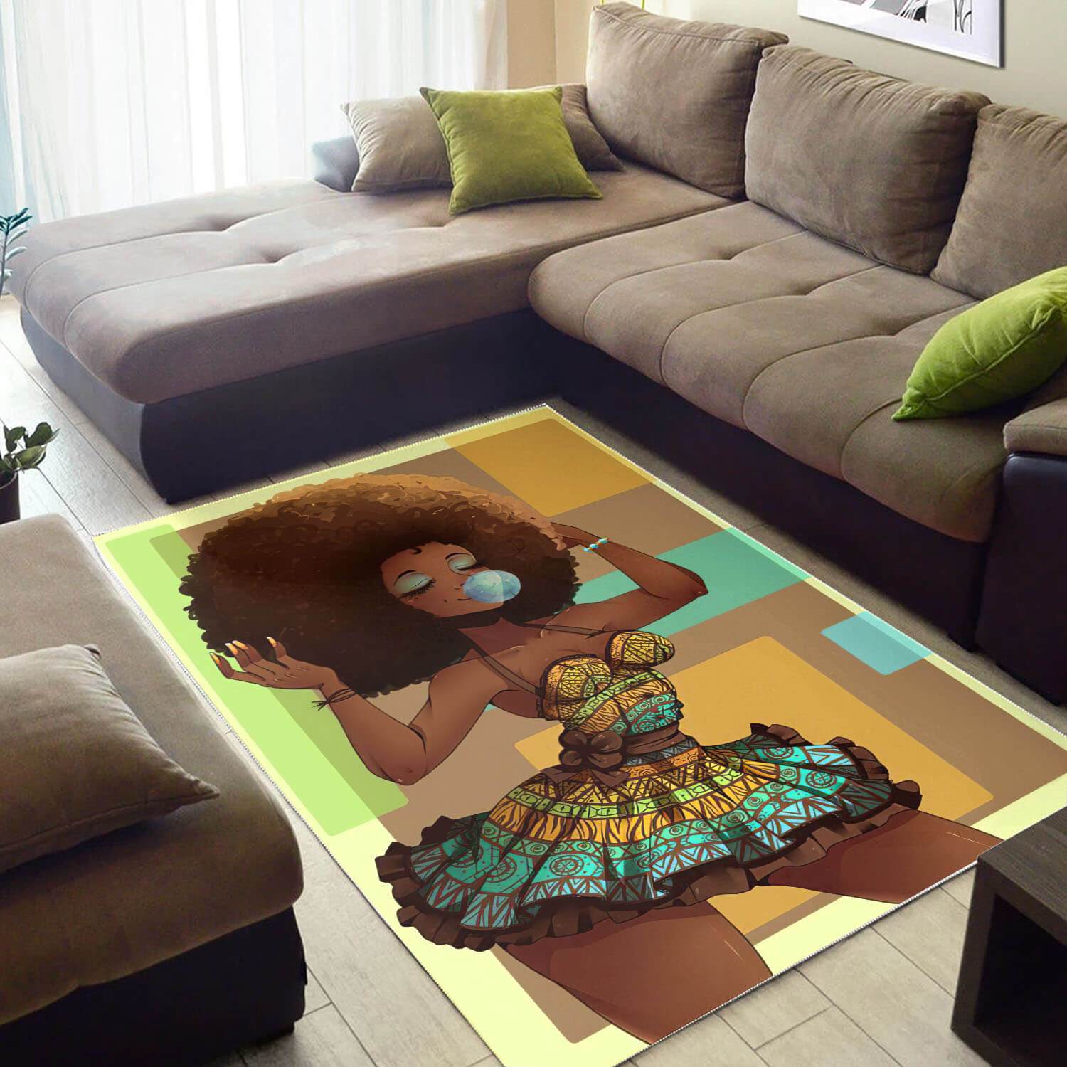 African American Beautiful Melanin Woman Carpet Design Afrocentric Themed Rug 3 African American Beautiful Melanin Woman Carpet Design Afrocentric Themed Rug
