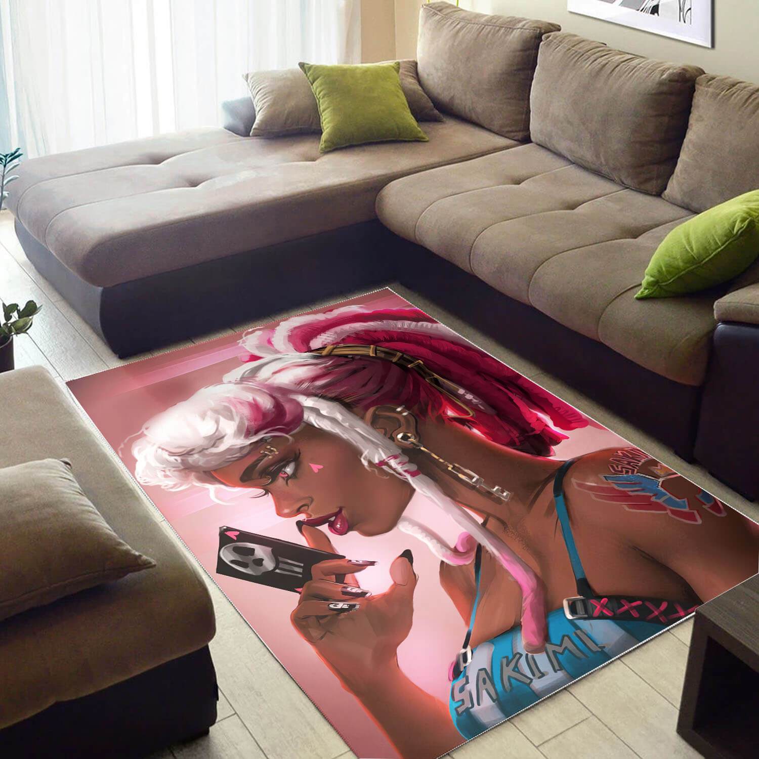 African American Pretty Black Afro Lady Themed Afrocentric Home Rug 2 African American Pretty Black Afro Lady Themed Afrocentric Home Rug