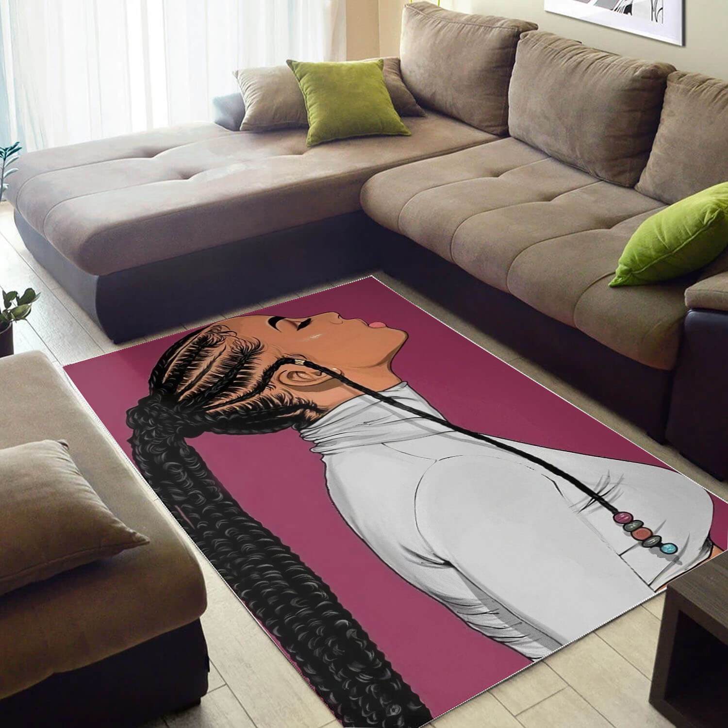 African American Pretty Melanin Beauty Girl Carpet Design Modern Themed Living Room Rug 7 African American Pretty Melanin Beauty Girl Carpet Design Modern Themed Living Room Rug