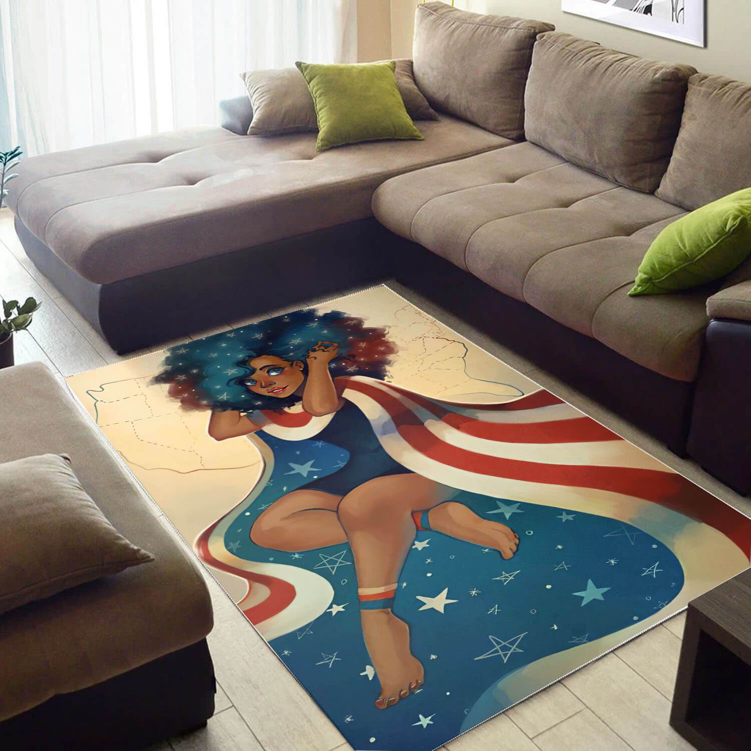 African American Pretty Melanin Girl Design Floor Afrocentric Decorating Ideas Rug 1 African American Pretty Melanin Girl Design Floor Afrocentric Decorating Ideas Rug