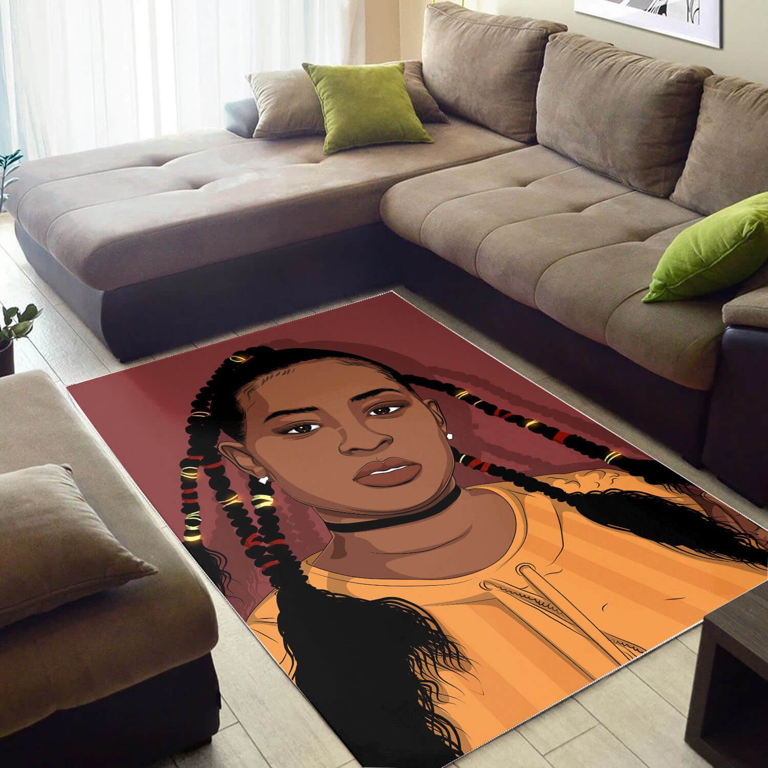 African Beautiful Afrocentric Lady Design Floor Decorating Ideas Rug 2 African Beautiful Afrocentric Lady Design Floor Decorating Ideas Rug