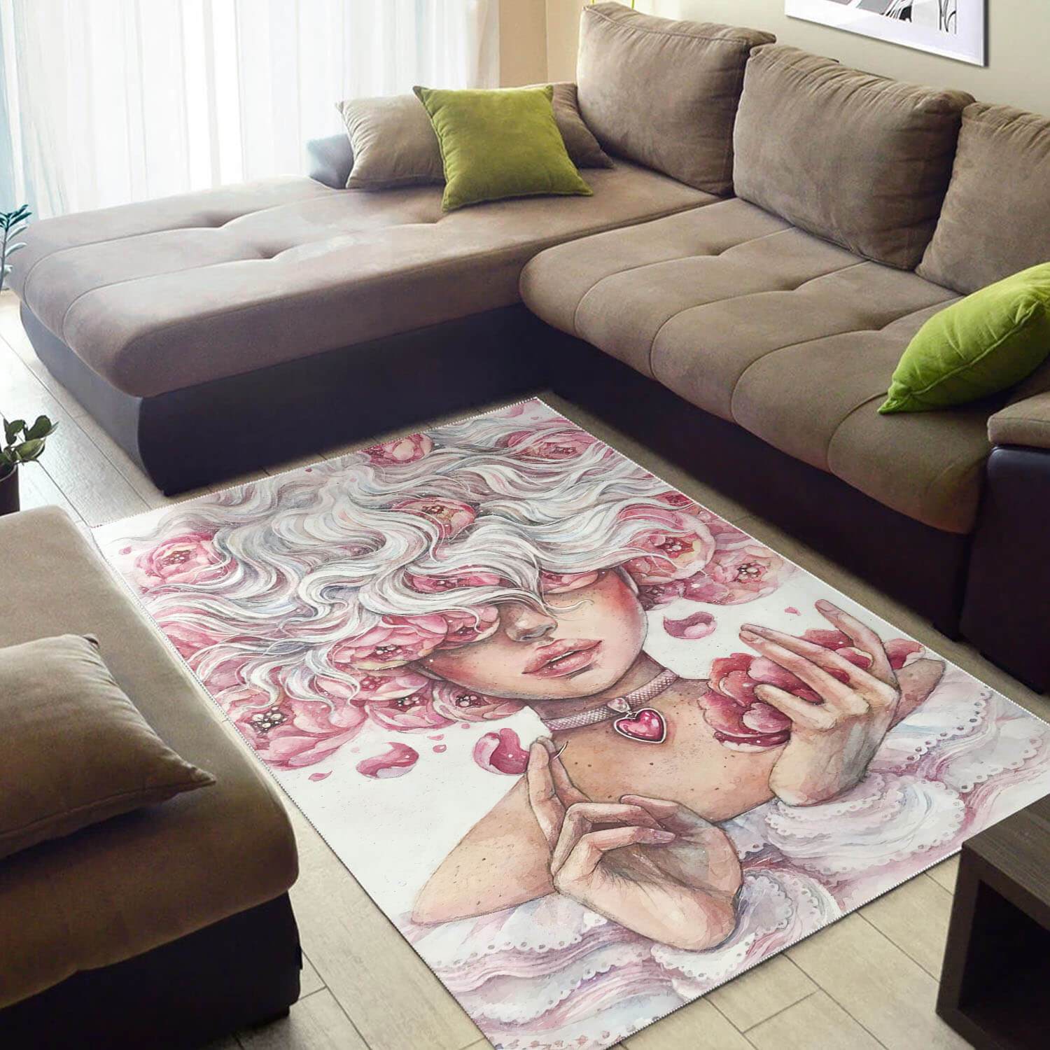 African Beautiful Afrocentric Lady Themed Home Rug 1 African Beautiful Afrocentric Lady Themed Home Rug