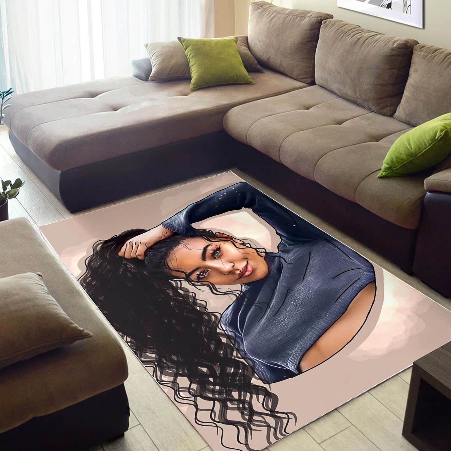 African Beautiful Melanin Girl Print Floor Themed Decorating Ideas Rug 1 African Beautiful Melanin Girl Print Floor Themed Decorating Ideas Rug