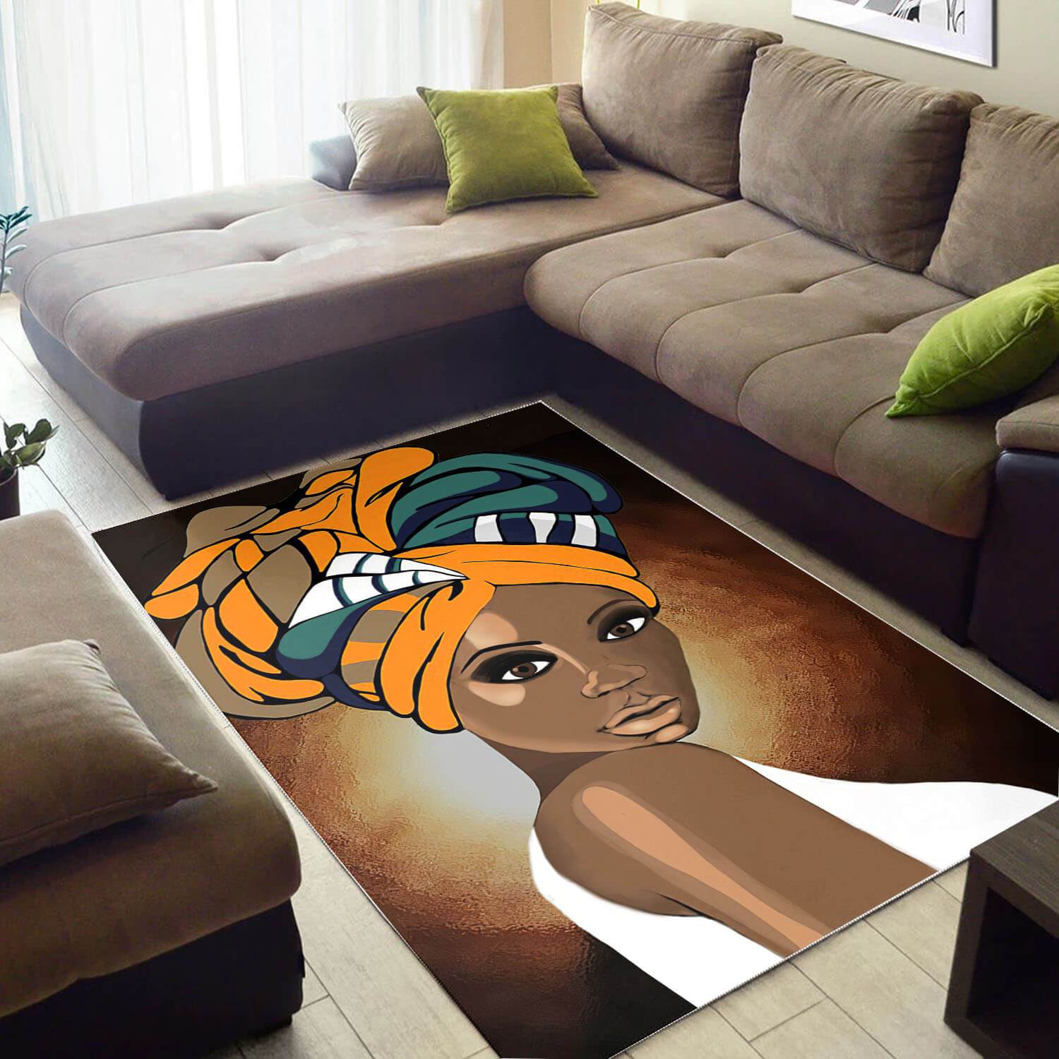 African Pretty Melanin Woman American Art Modern Afrocentric Rug 1 African Pretty Melanin Woman American Art Modern Afrocentric Rug