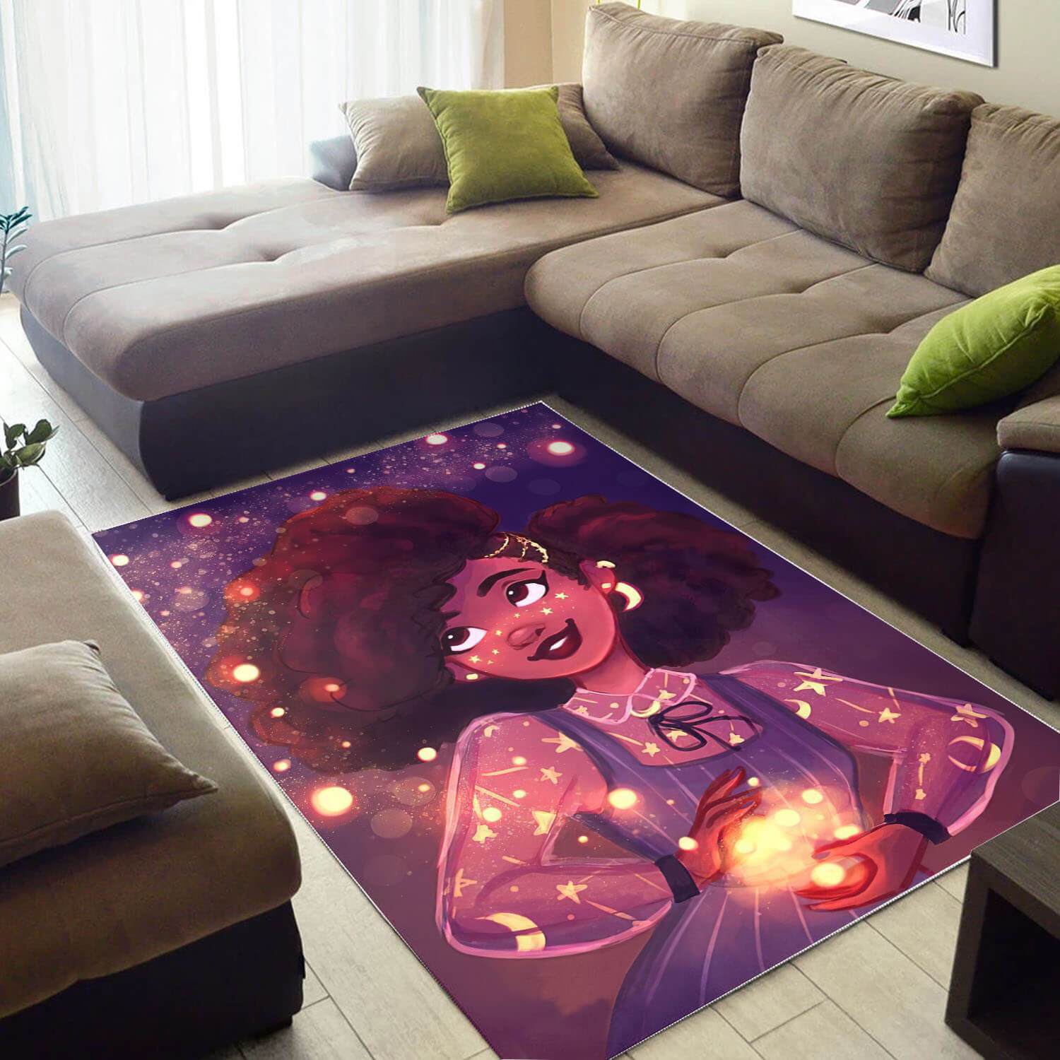Afrocentric Beautiful Melanin Afro Girl African American Art Home Rug 3 Afrocentric Beautiful Melanin Afro Girl African American Art Home Rug