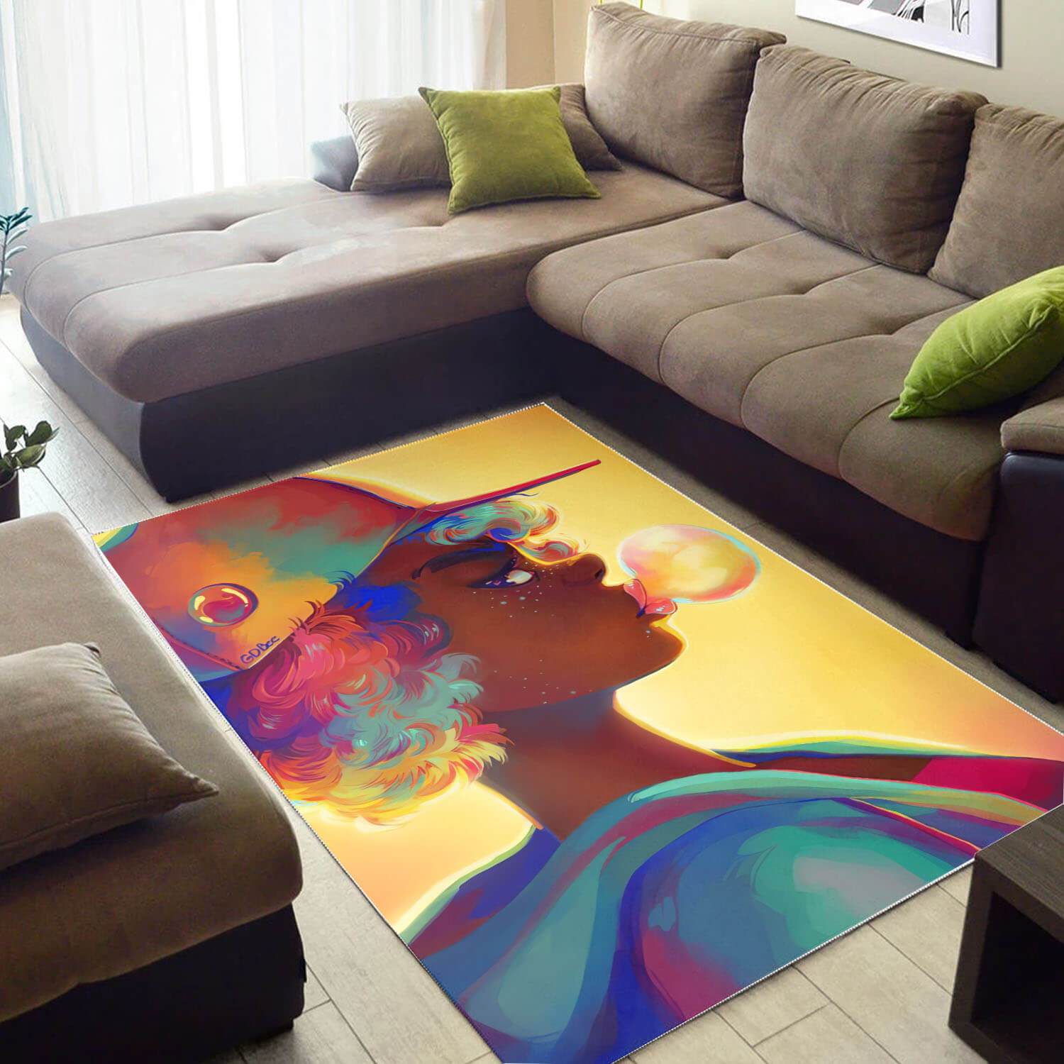 Afrocentric Beautiful Melanin Girl African American Art Themed Decorating Ideas Rug 1 Afrocentric Beautiful Melanin Girl African American Art Themed Decorating Ideas Rug