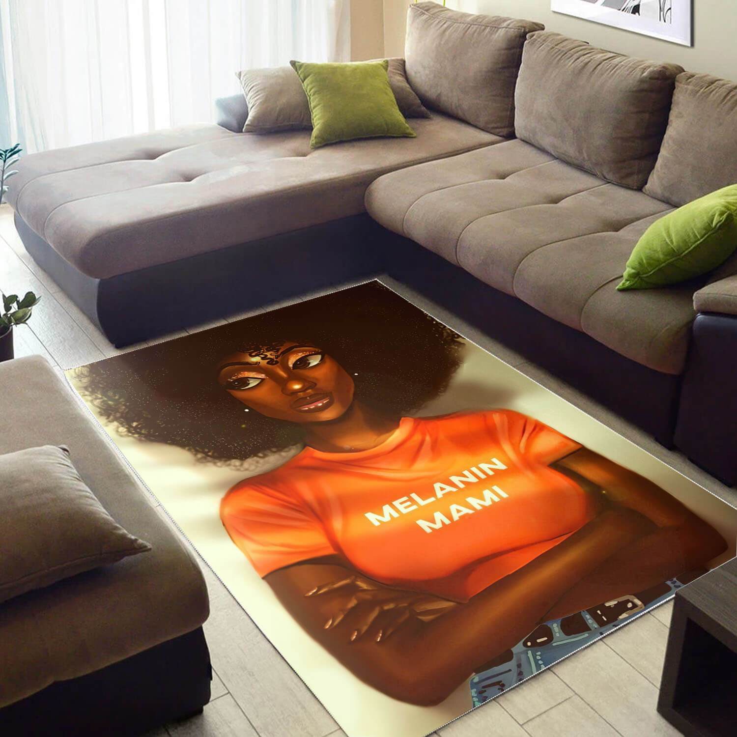 Afrocentric Beautiful Melanin Poppin Girl African Design Floor Decorating Ideas Rug 1 Afrocentric Beautiful Melanin Poppin Girl African Design Floor Decorating Ideas Rug
