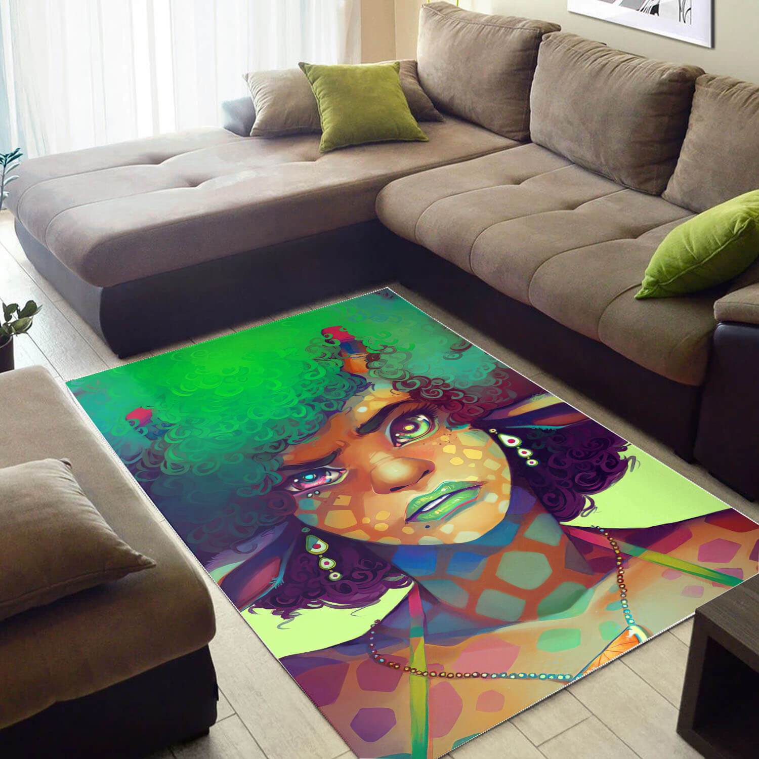 Afrocentric Beautiful Melanin Woman African American Print Living Room Ideas Rug 4 Afrocentric Beautiful Melanin Woman African American Print Living Room Ideas Rug