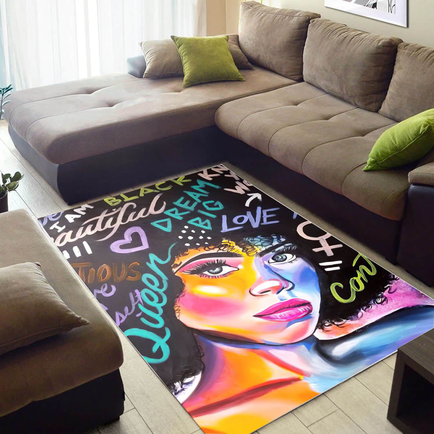 Afrocentric Pretty Black Girl African Print Carpet Themed Decorating Ideas Rug 1 Afrocentric Pretty Black Girl African Print Carpet Themed Decorating Ideas Rug
