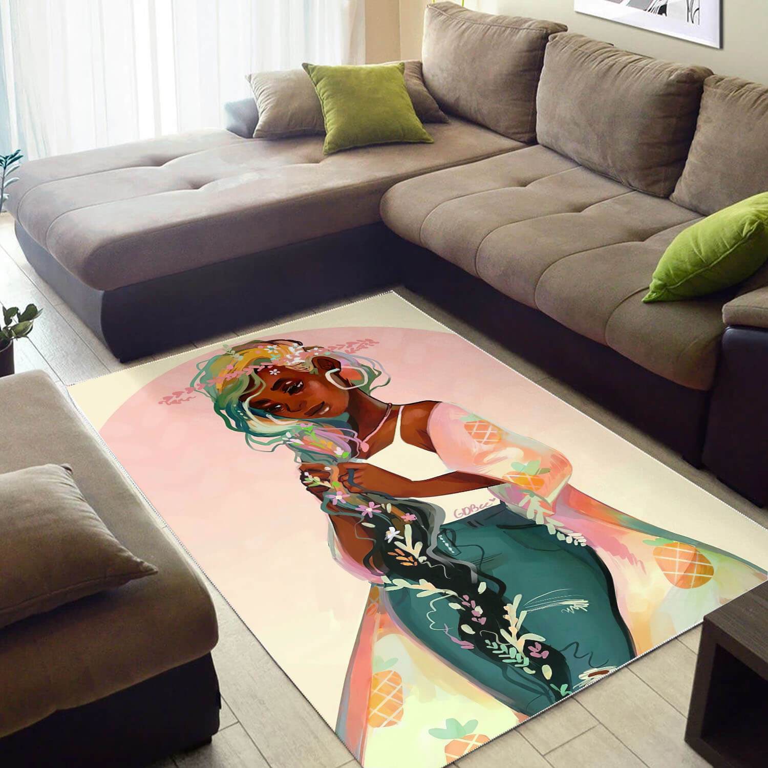 Afrocentric Pretty Melanin Afro Girl African American Carpet Themed Decorating Ideas Rug 2 Afrocentric Pretty Melanin Afro Girl African American Carpet Themed Decorating Ideas Rug