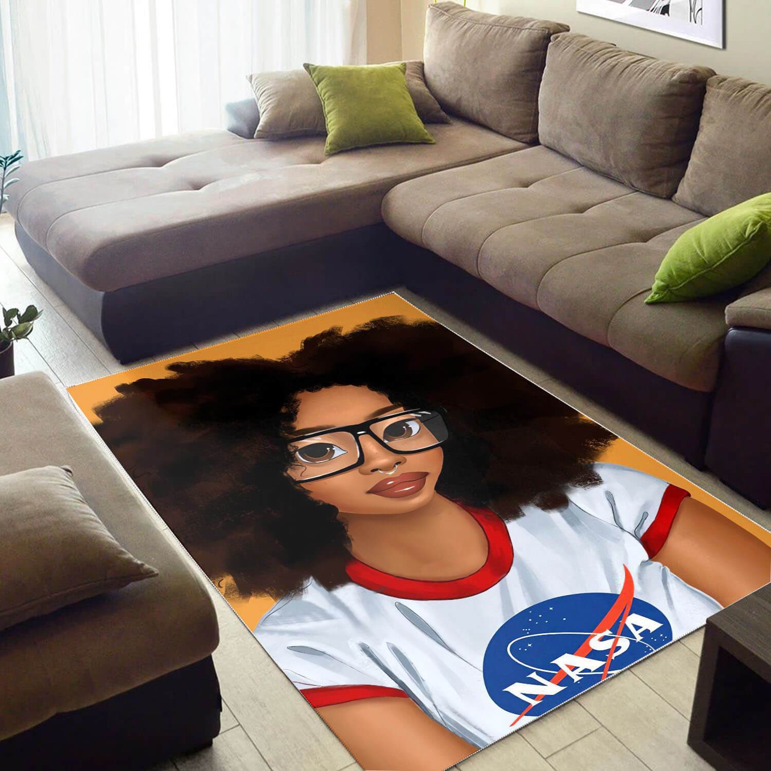 Afrocentric Pretty Melanin Poppin Girl African American Carpet Home Rug 2 Afrocentric Pretty Melanin Poppin Girl African American Carpet Home Rug