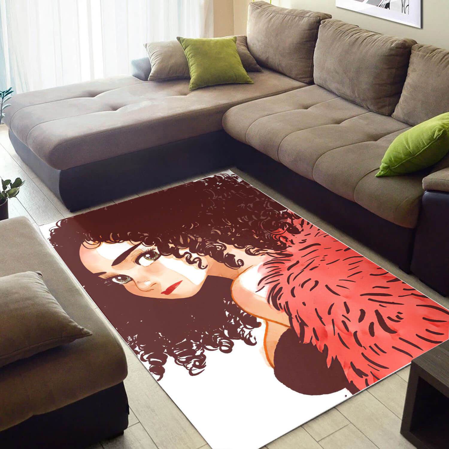 Afrocentric Pretty Melanin Poppin Girl African Design Floor Themed Rug 3 Afrocentric Pretty Melanin Poppin Girl African Design Floor Themed Rug