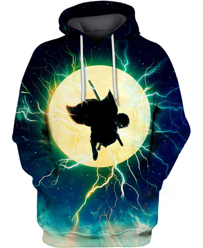 Agatsuma Zenitsu Under The Moonlight Hoodie 3D
