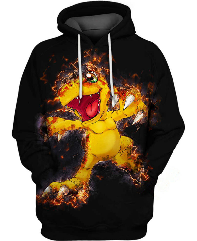 Agumon Digimon Hoodie 3D 15 Agumon Digimon Hoodie 3D