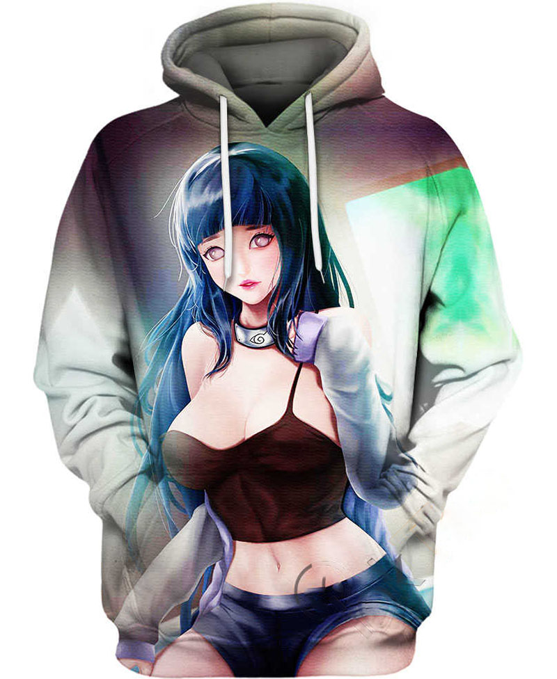 Ahegao Hinata Hyuga Hoodie 3D