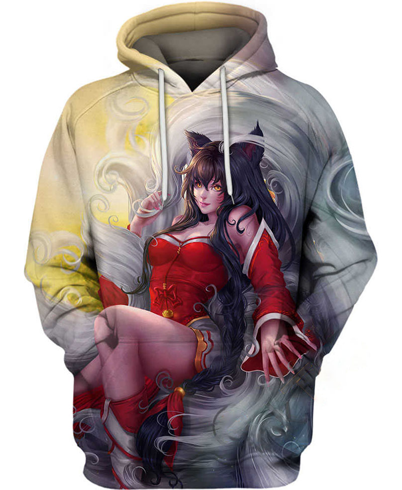 Ahri The Nine-tailed Fox Hoodie 3D
