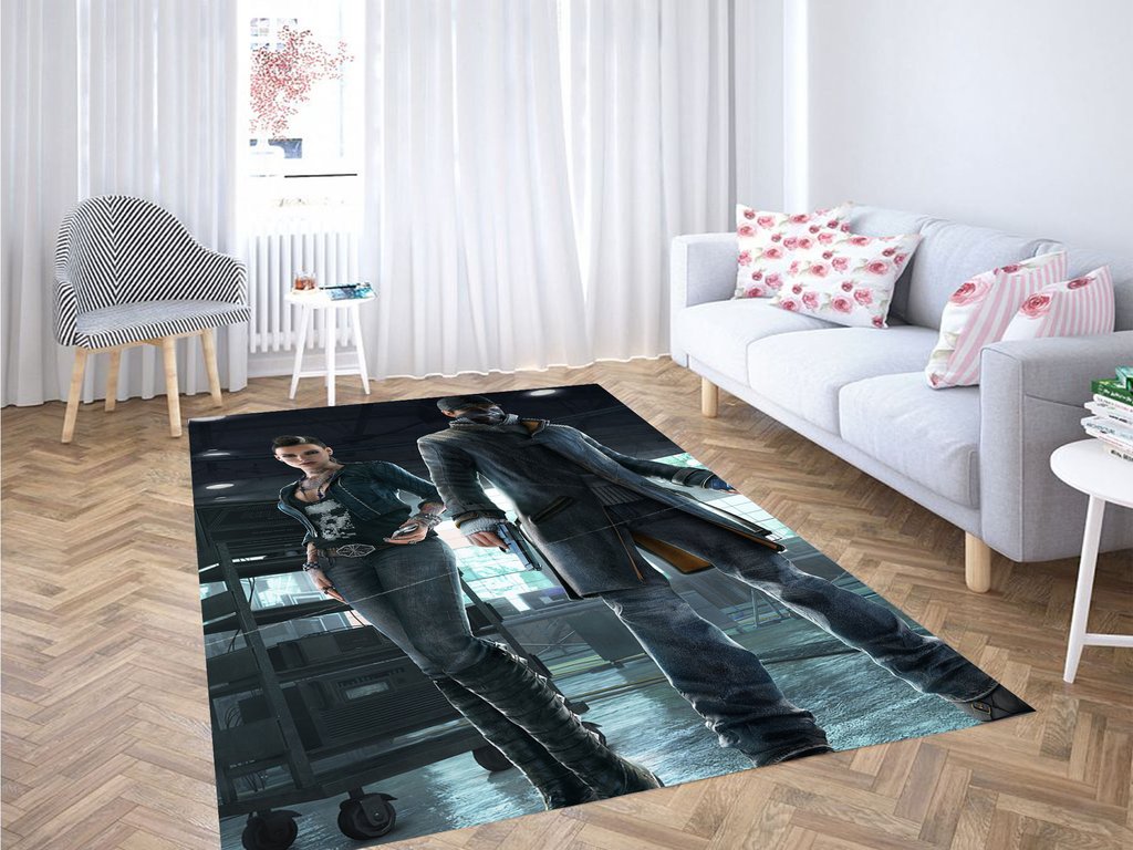Aiden Watch Dogs Living Room Modern Carpet Rug 4 Aiden Watch Dogs Living Room Modern Carpet Rug