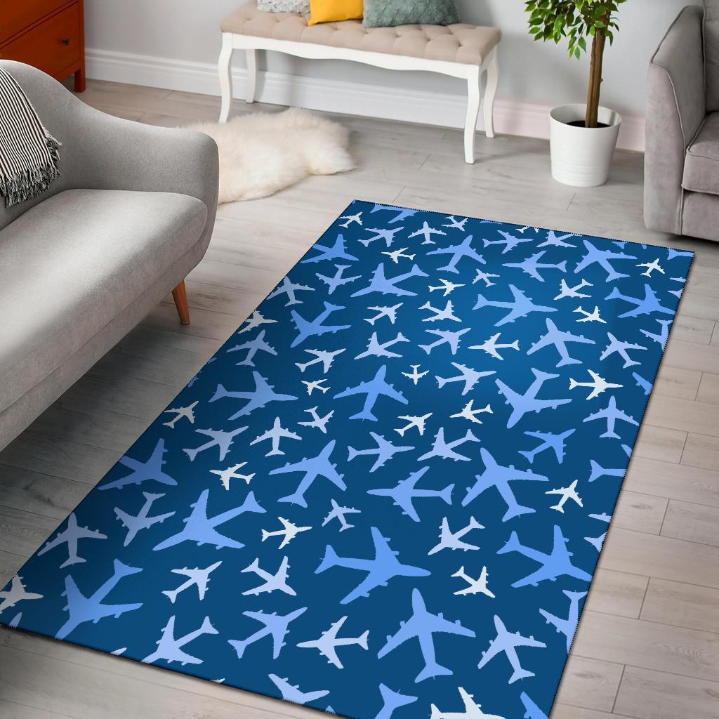 Airplane Pattern Print Area Limited Edition Rug 1 Airplane Pattern Print Area Limited Edition Rug