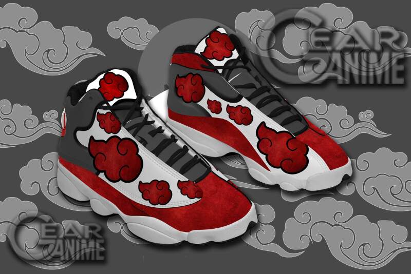 Akatsuki Cloud Naruto Anime Custom Air Jordan Shoes