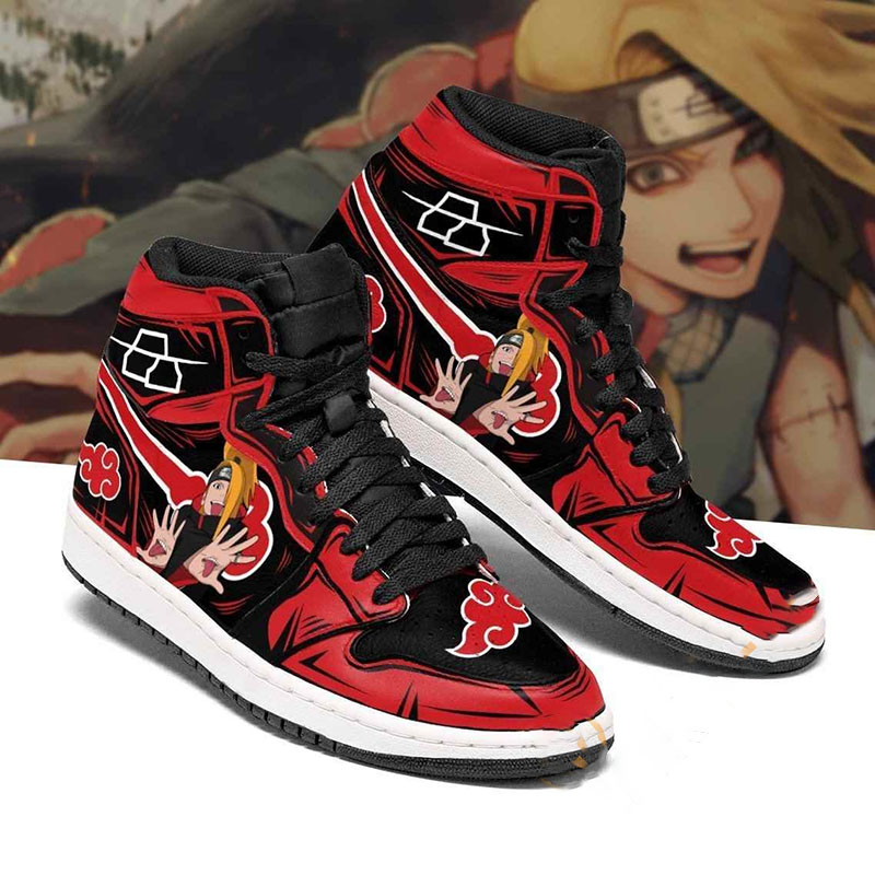 Akatsuki Deidara Sneakers Boots Naruto Sneakers Anime Air Jordan Shoes