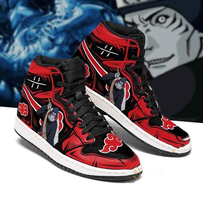 Akatsuki Kisame Naruto Sneakers Anime Air Jordan Shoes 1 Akatsuki Kisame Naruto Sneakers Anime Air Jordan Shoes