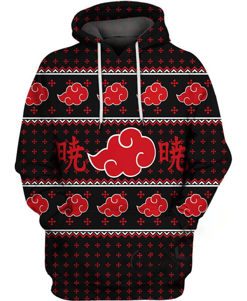 Akatsuki Naruto Hoodie 3D